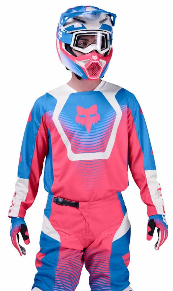 Fox Racing 180 Collect Blu/Pnk Jersey FRONT FACING MODEL