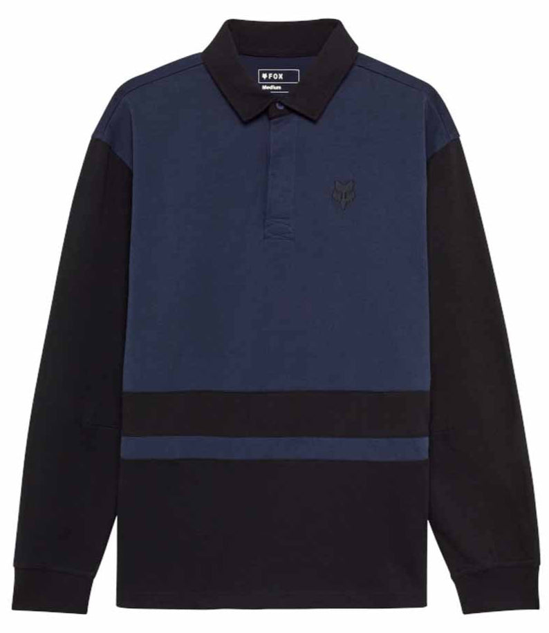 Fox Circa 74 Oversized LS Rugby Shirt Midnight FRONT 