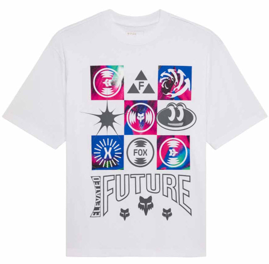 Fox Image Cosmo Oversized Short Sleeve White Shirt