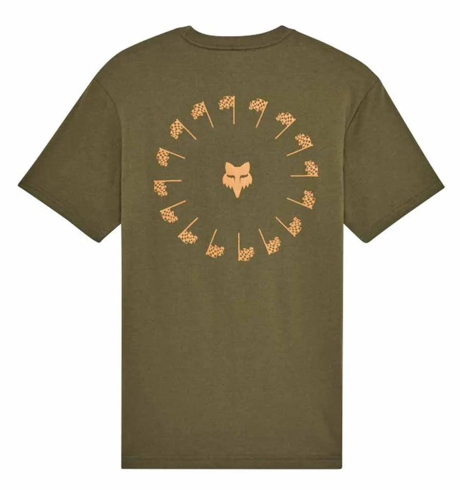 Fox Winners Circle SS Premium Tee Olive Green BACK 