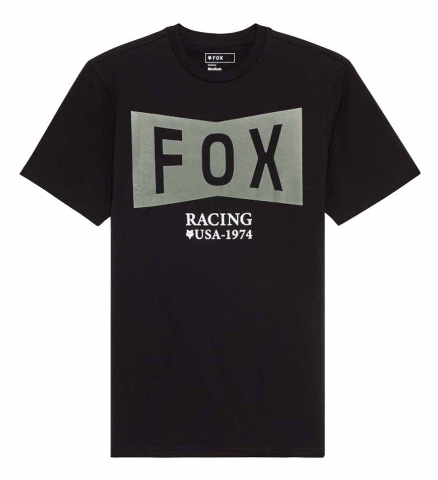 Fox Typeface SS Premium Tee Black FRONT 