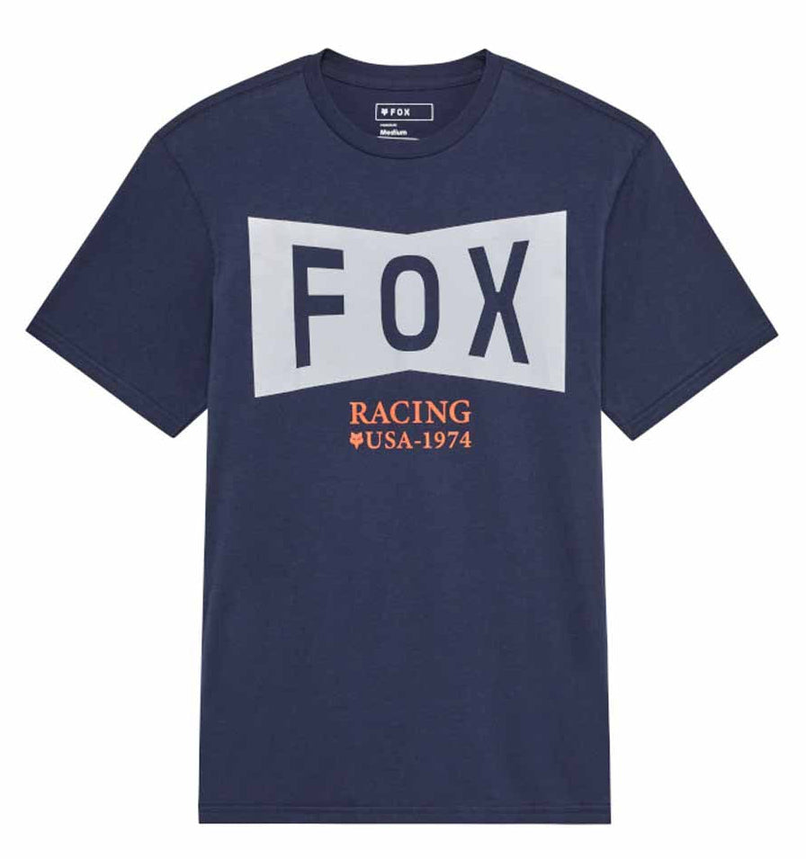 Fox Typeface SS Premium Tee Midnight FRONT 