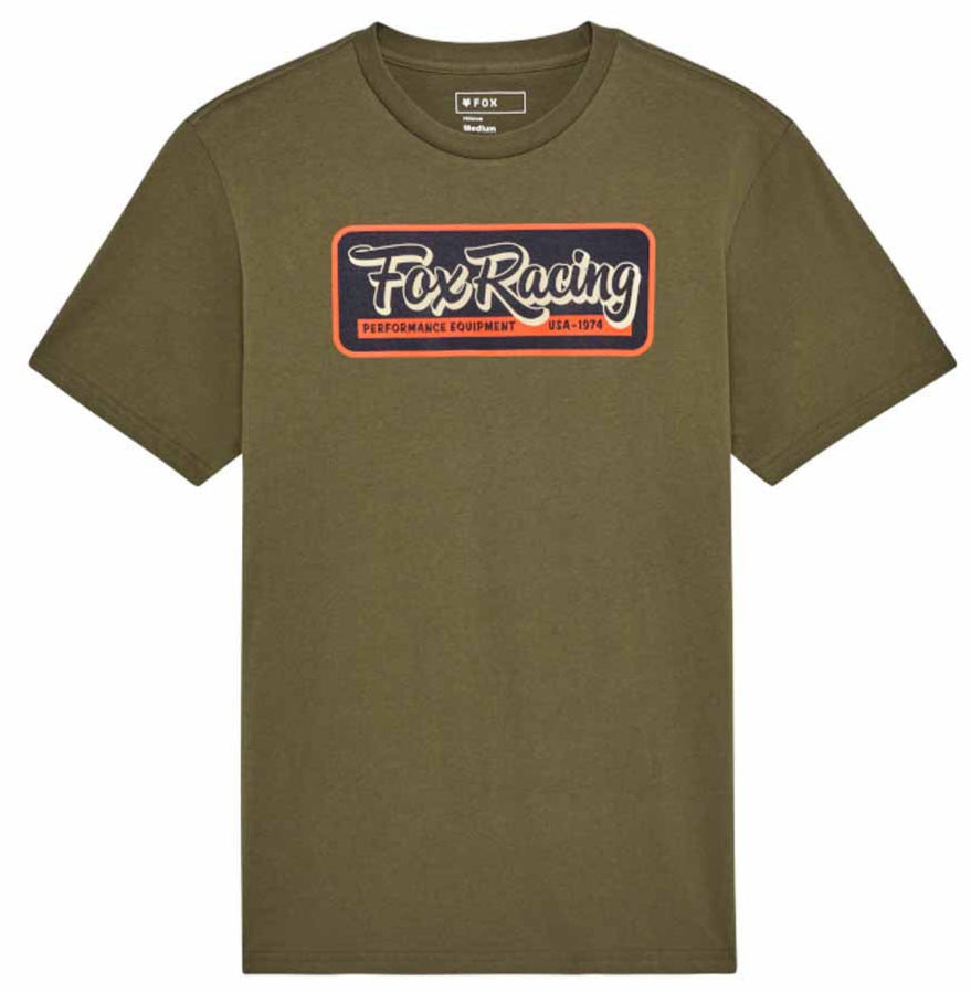 Fox Equipped SS Premium Tee Olive Green FRONT 