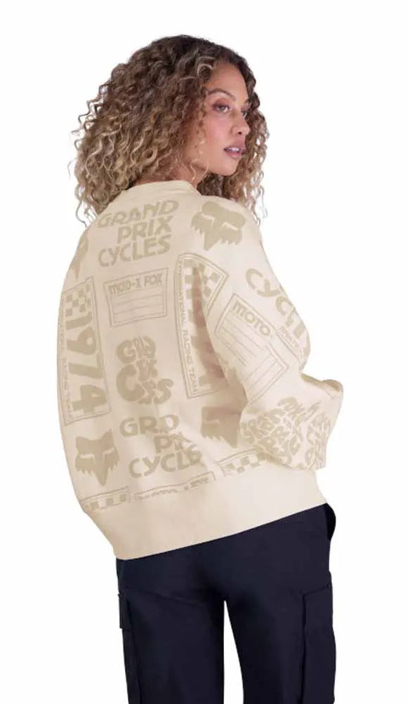 Fox W Circa 74 Fleece Crew Off White BACK 