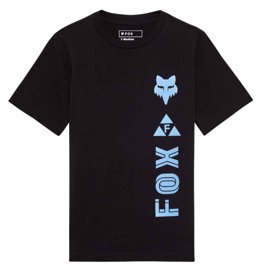 Fox Youth Glyph Short Sleeve Black T-Shirt FRONT 