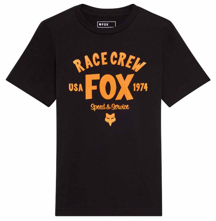 Fox Youth Slogan Short Sleeve Tee Black FRONT