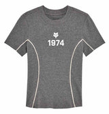 Fox Women's Moto-X Fitted Tee Heather Graphite FRONT 