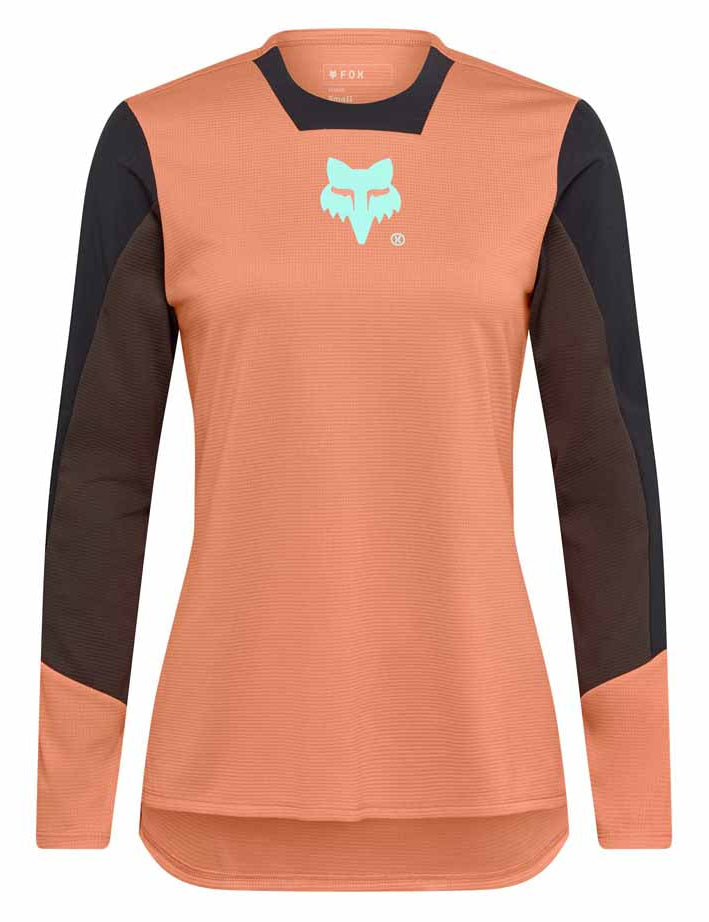 Fox Defend Long Sleeve Jersey Elevated Coral FRONT