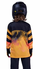 Fox Youth Ranger Long Sleeve Jersey Kairos Tangerine BACK FACING MODEL