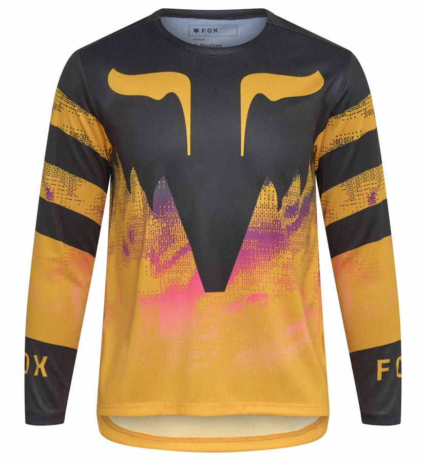 Fox Youth Ranger Long Sleeve Jersey Kairos Tangerine FRONT