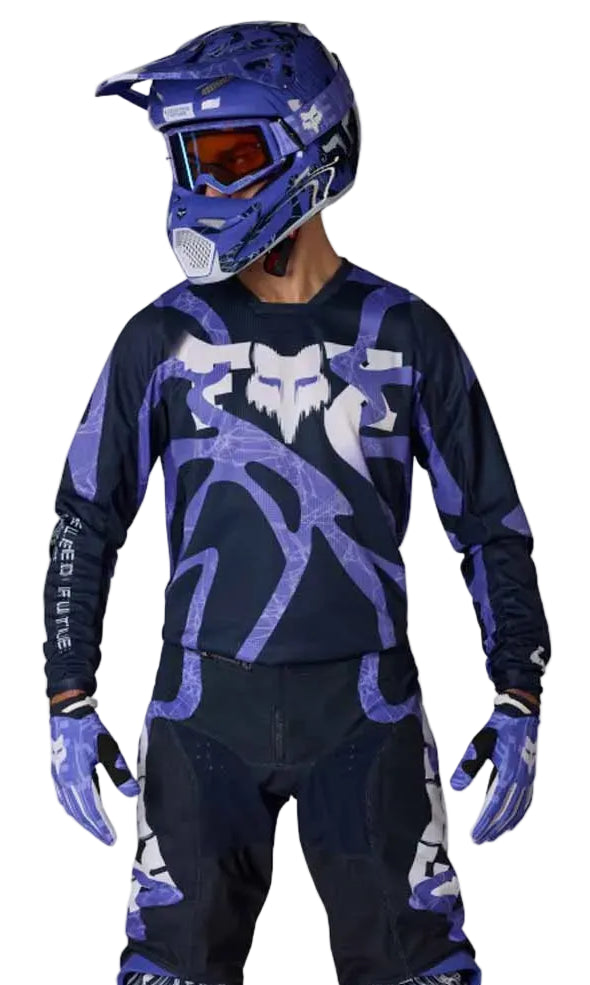 Fox Racing Fox 180 Diffuse SE Jersey Blueberry FRONT FACING MODEL