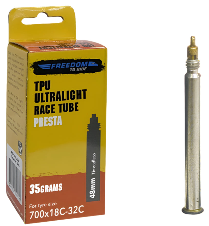 Freedom TPU Ultralight 700x18-28C Road Tube 48mm Tubeless Black Valve