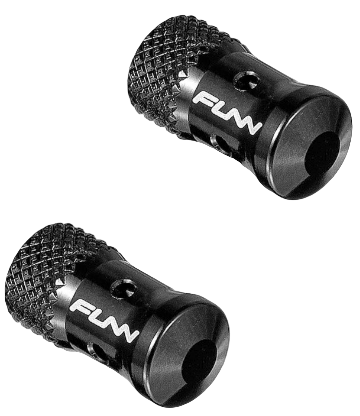 Funn FastAir Tubeless Valve Caps Pair - Black