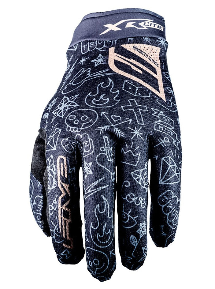 Five 25 XR-Lite Tattoo Black/Gold Gloves