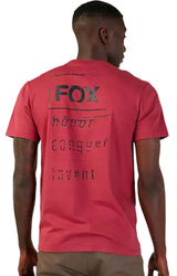 Fox INVENT TOMORROW Short Sleeve PREM TEE Scarlet BACK FACING MODEL