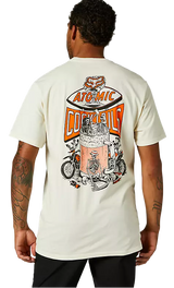 Fox DISQUIET Short Sleeve PREMIUM TEE Bone BACK FACING MODEL