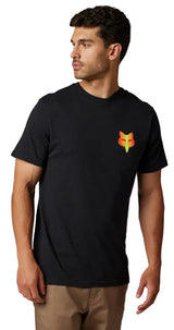 Fox DKAY Short Sleeve PREMIUM TEE Black SIDE-FRONT FACING MODEL
