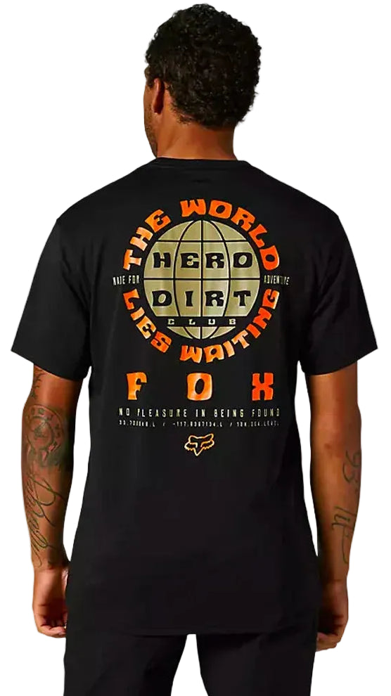 Fox PRE COG Short Sleeve TECH TEE Black BACK FACING MODEL