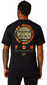 Fox PRE COG Short Sleeve TECH TEE Black BACK FACING MODEL