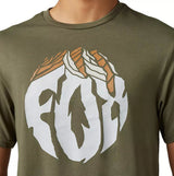 Fox TURNOUT Short Sleeve TECH TEE Olive Green DETAILS