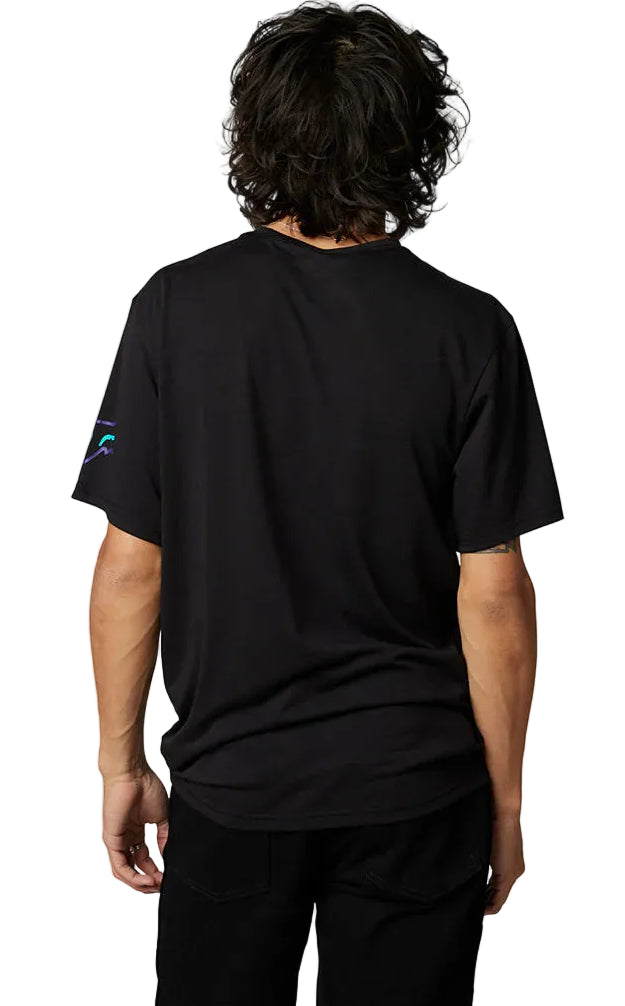 Fox VIZEN Short Sleeve TECH TEE Black BACK FACING MODEL