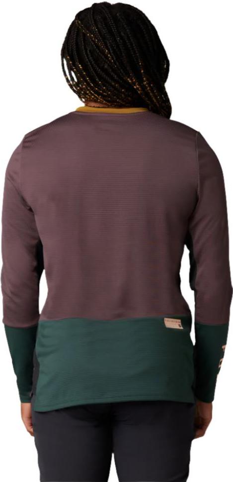 Fox WOMENS DEFEND LS JERSEY - Root Beer Back Facing Model