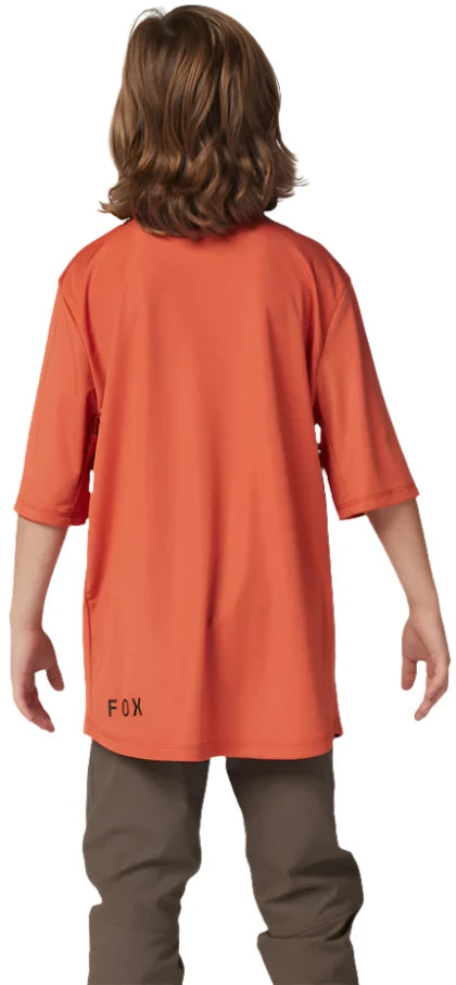 Fox YOUTH RANGER SS JERSEY - Atomic Orange BACK FACING MODEL