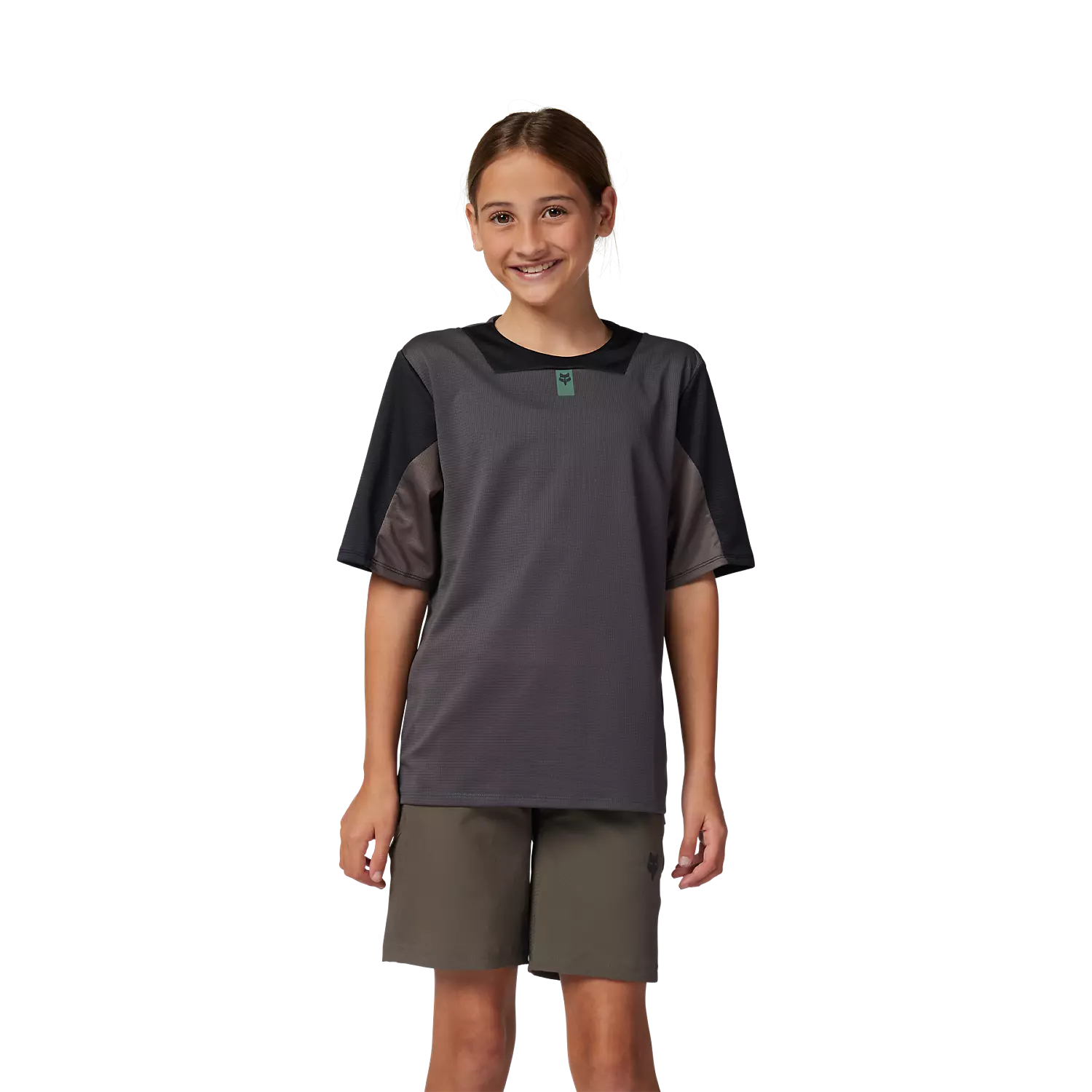 Fox YOUTH DEFEND SS JERSEY - Graphite Grey