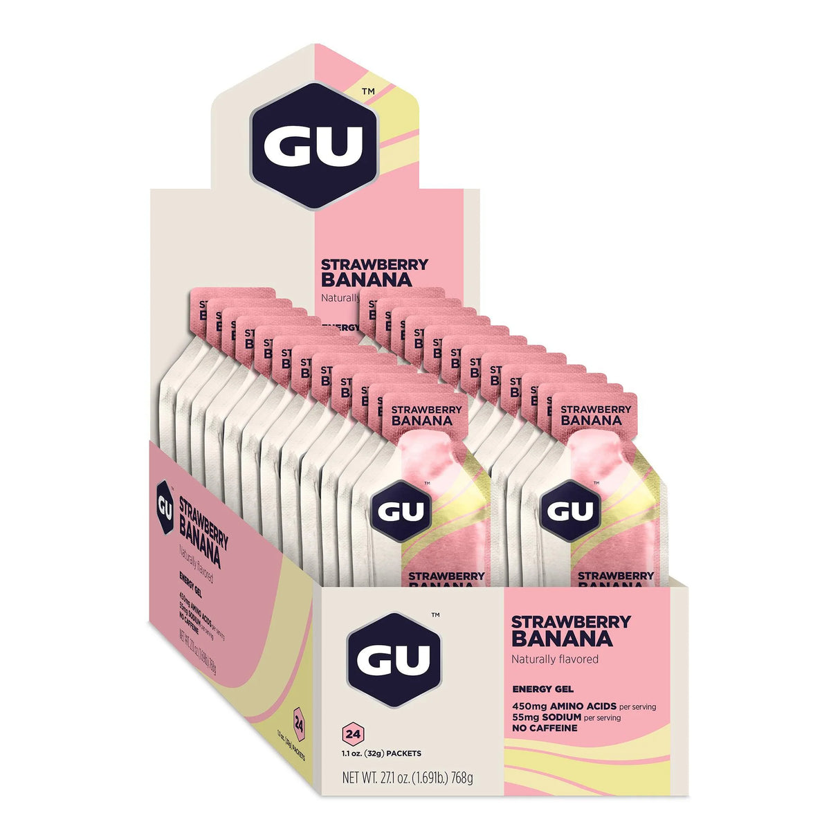 GU Energy Gel 32g Strawberry Banana - Box of 24