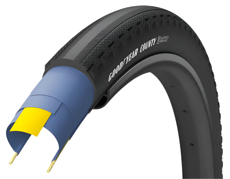 Goodyear County Tubeless Ready 700x35 Black - Folding Tyre