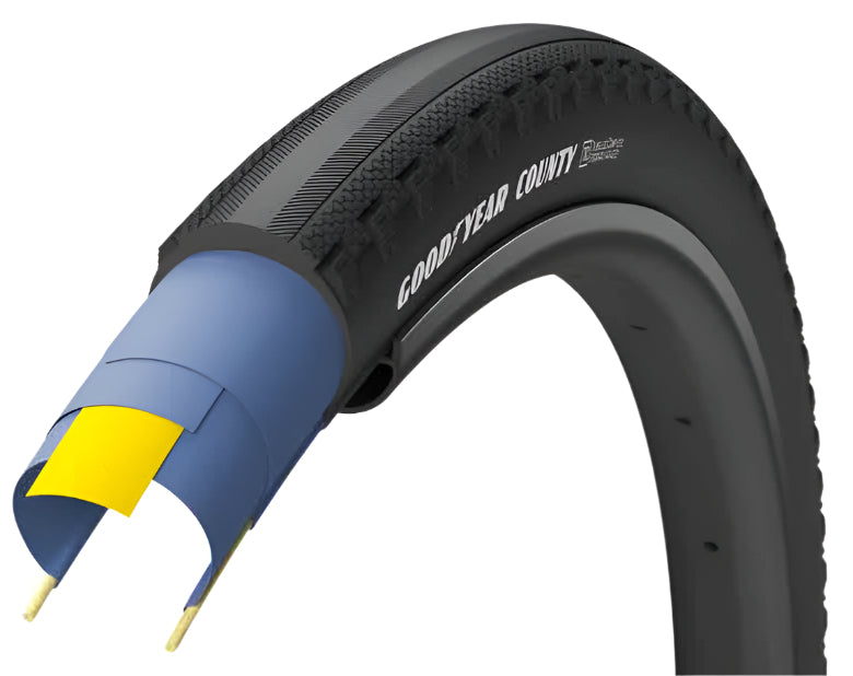 Goodyear County Tubeless Ready 700x40 Black - Folding Tyre