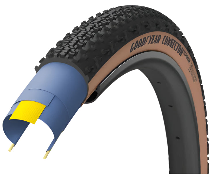Goodyear Connector Ultimate Tubeless Complete 700x45 Tan - Folding Tyre