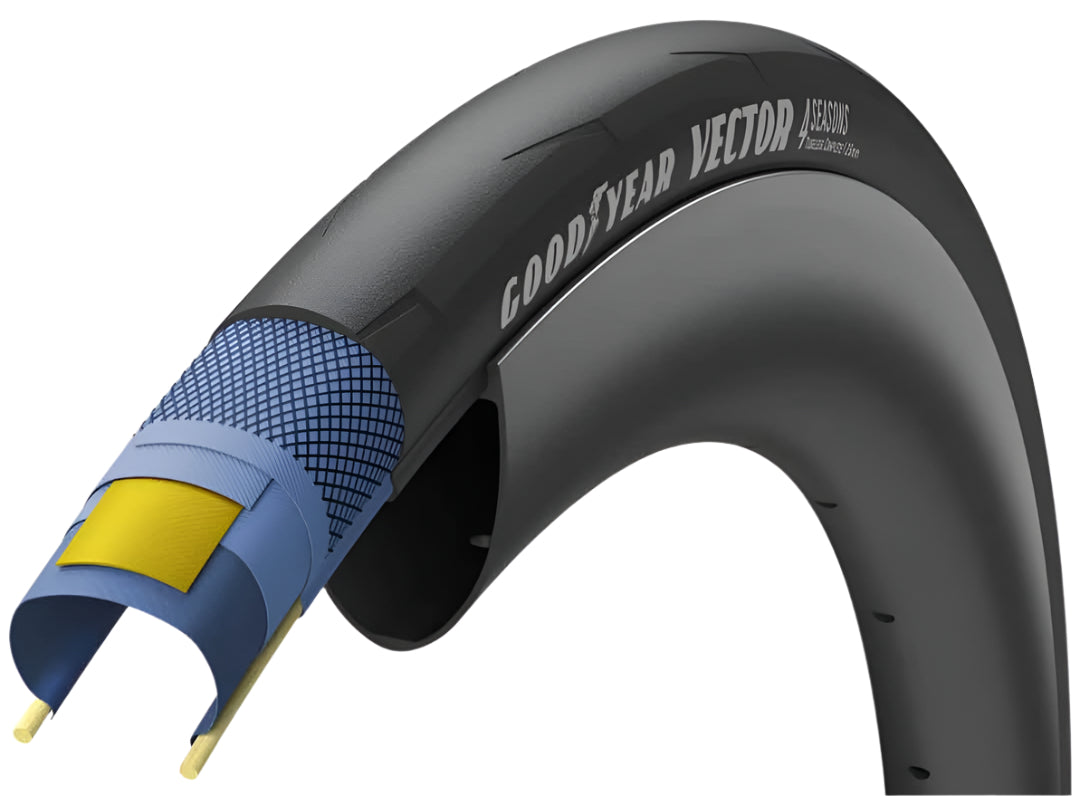 Goodyear Vector 4Seasons Tube Type 700x28 Black - Armour - Folding Tyre
