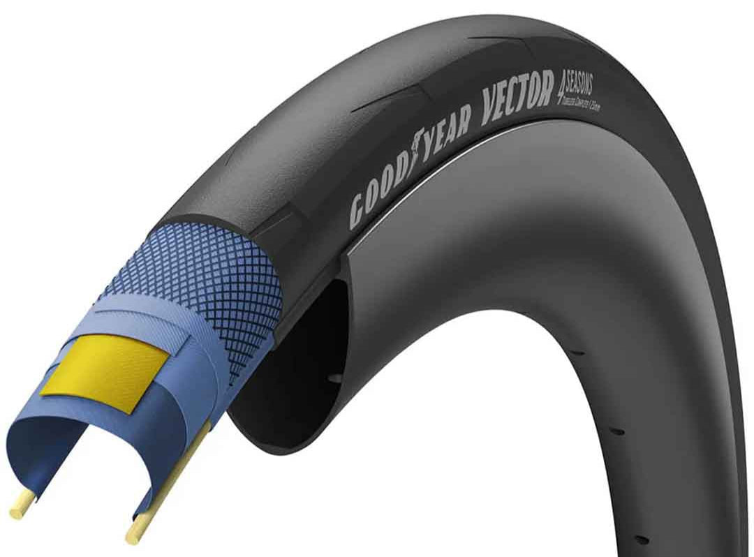 Goodyear Vector 4Seasons Tube Type 700x30 Black - Armour - Folding Tyre