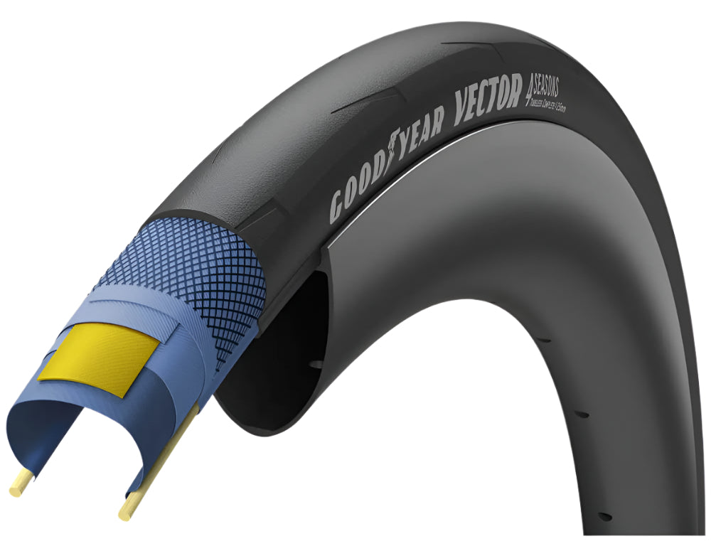 Goodyear Vector 4Seasons Tubeless 700x30 Black - Armour - Folding Tyre