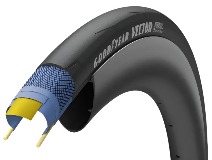 Goodyear Vector 4Seasons Tube Type 700x32  Black - Armour - Folding Tyre