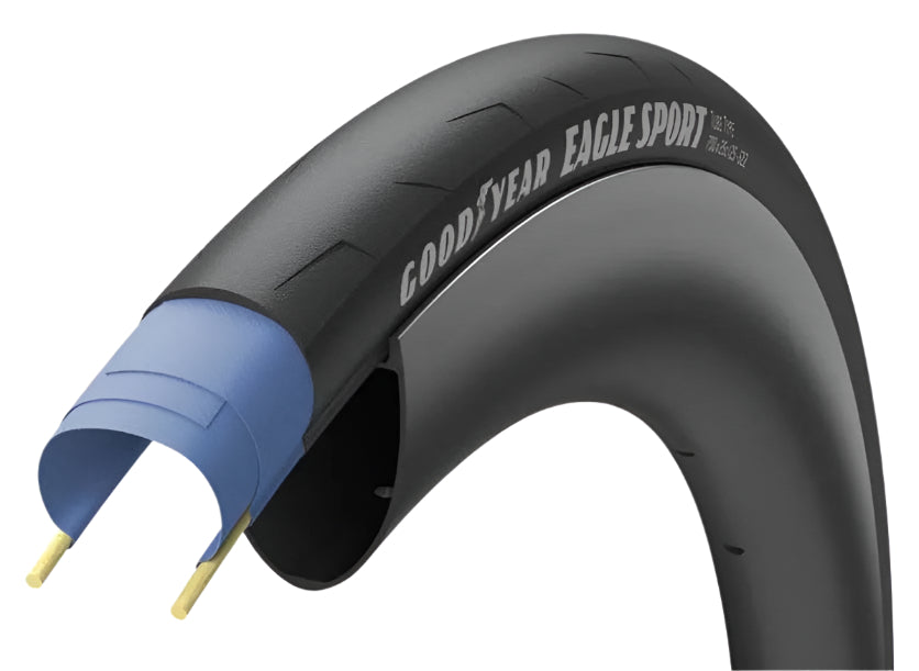 Goodyear Eagle Sport Tube Type 700x28 Black - Folding Tyre