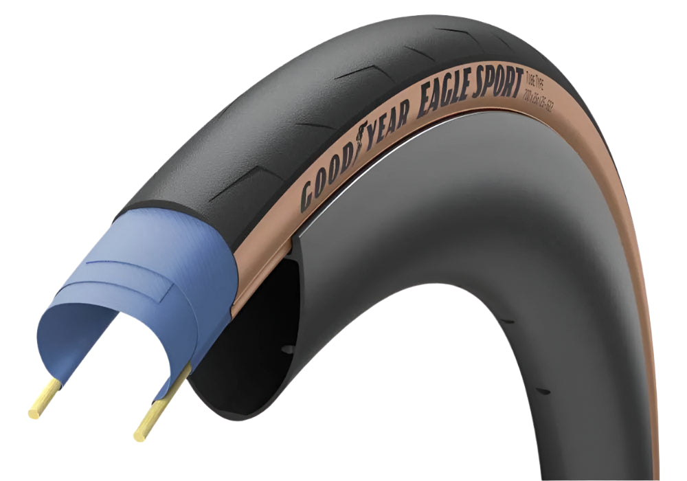 Goodyear Eagle Sport Tube Type 700x28 Tan - Folding Tyre