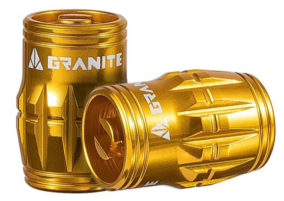 GRANITE JUICY - CNC Schrader Valve Cap with Core Remover 2 Valve Pack