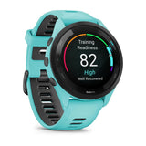 Garmin Forerunner 265 Black Bezel with Aqua/Black Band