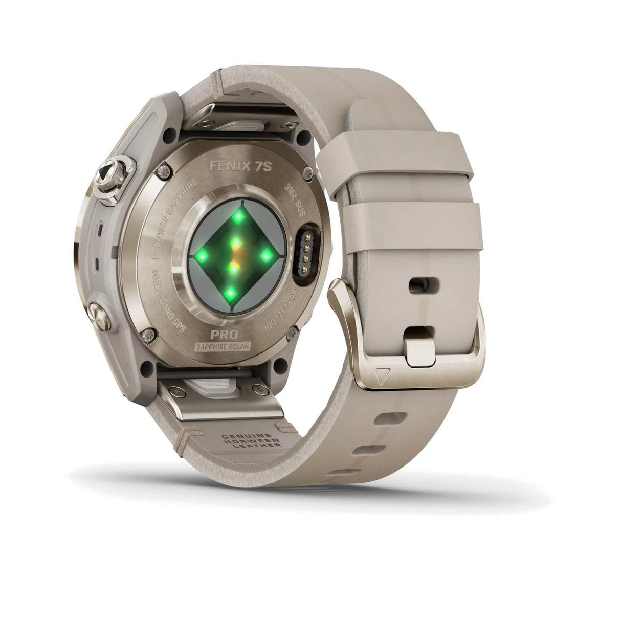 Garmin fenix 7S Pro-Sapphire Solar Edition Soft Gold with Light