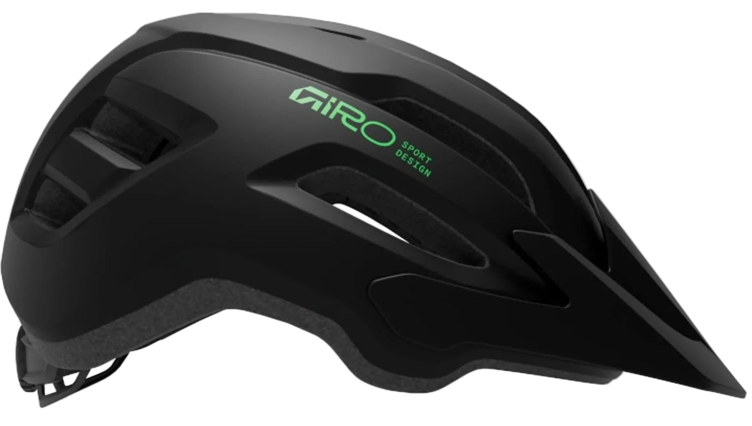 Giro Fixture II UY Matte Black/Green Helmet