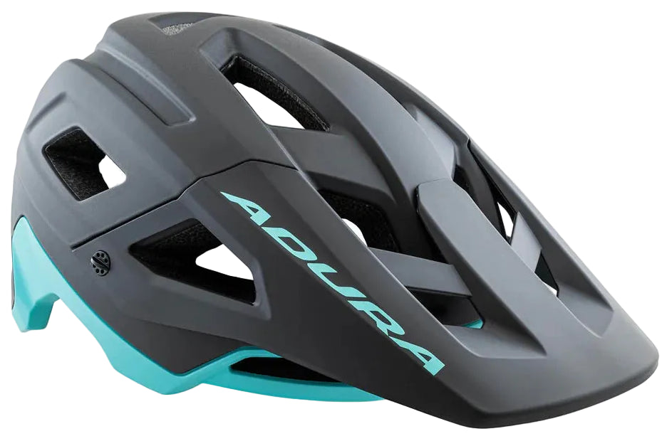 Adura Ascent+ Shield-X Matte Black/Turqoise Bike Helmet