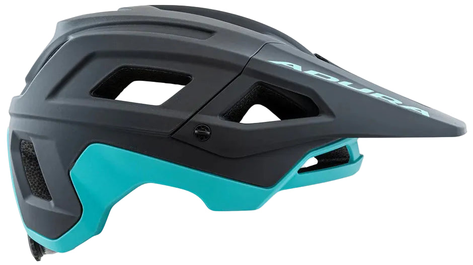 Adura Ascent+ Shield-X Matte Black/Turqoise Bike Helmet