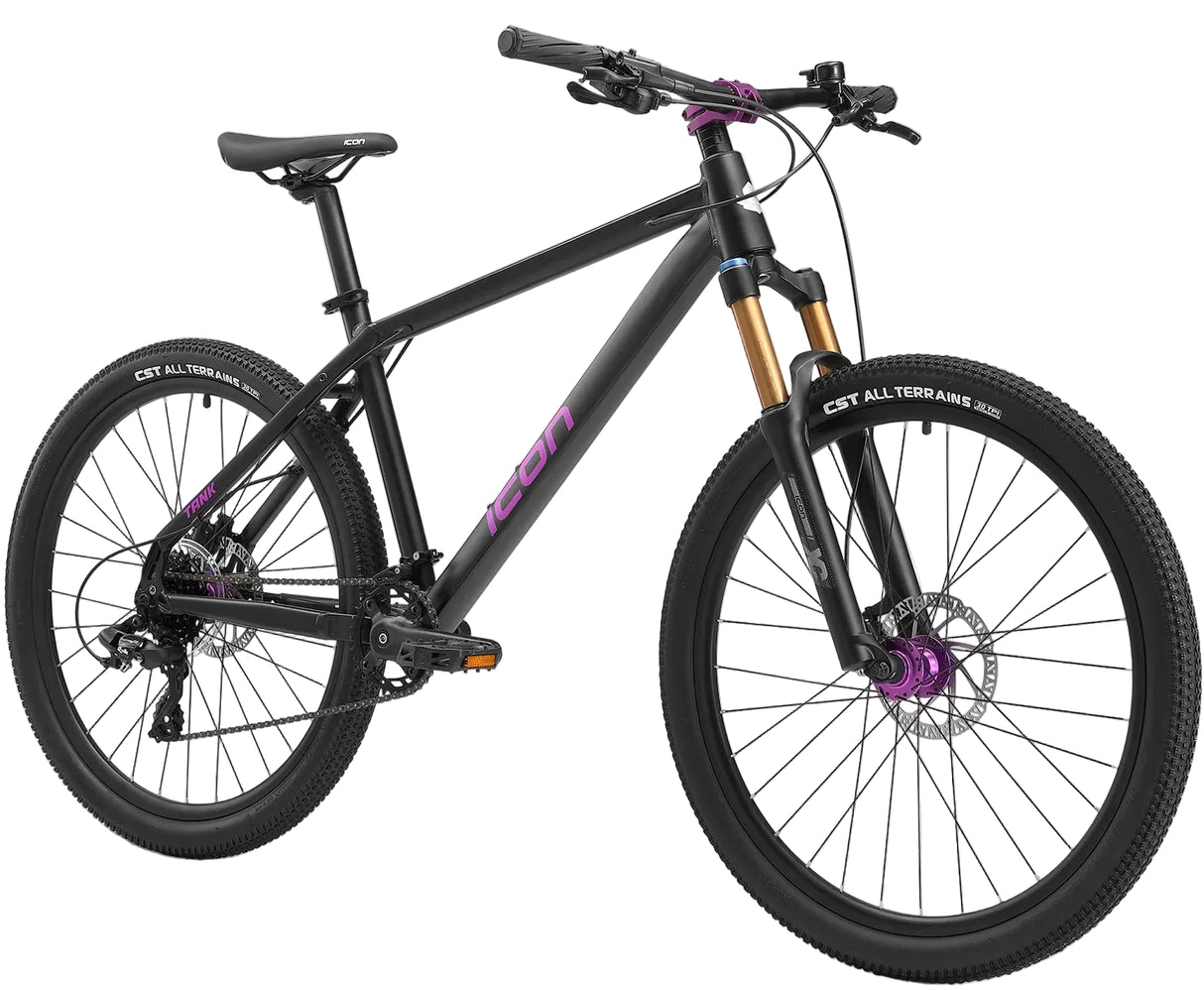 Icon Tank 26 Men's Street Bike Black/Purple Size 17