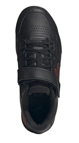 FIVE TEN HELLCAT CLIP-IN MOUNTAIN BIKE SHOES CORE BLK/RED/FTWR WHT