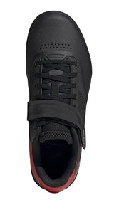 FIVE TEN HELLCAT PRO CLIP-IN MOUNTAIN BIKE SHOES CORE BLK/CORE BLK/RED