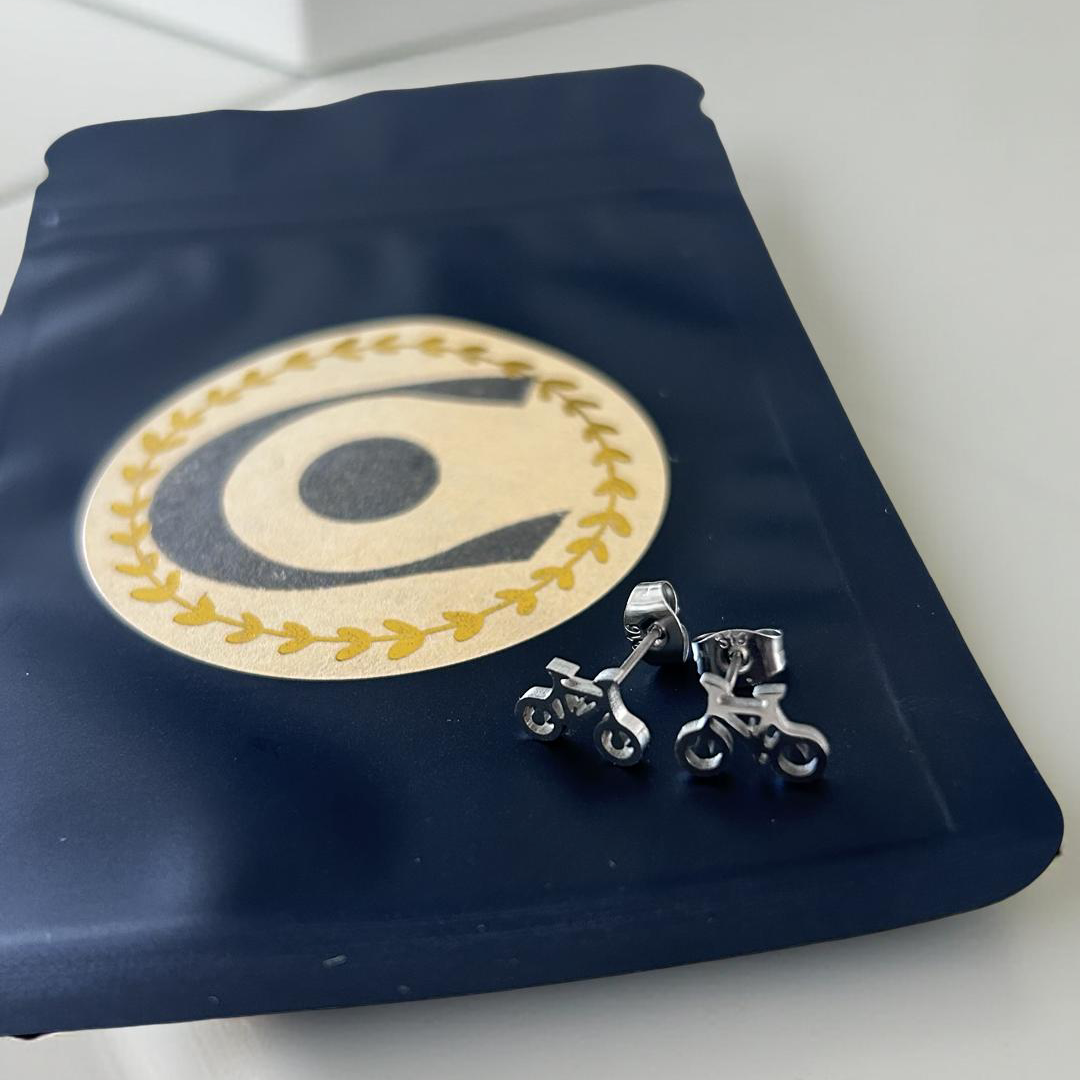 Silver Bicycle Earrings – Jewellery Gift Bike Studs [Limited Edition]