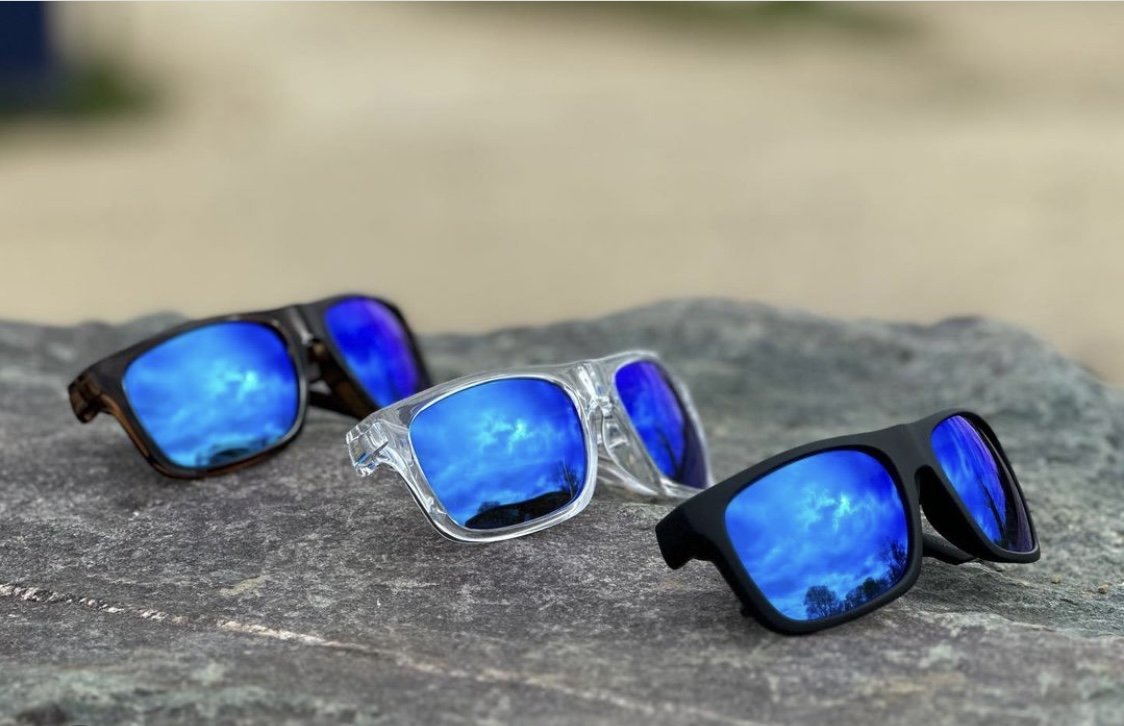 BZ Optics URBAN Blue Mirror Glasses Crystal Clear