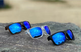 BZ Optics URBAN Blue Mirror Glasses Crystal Clear